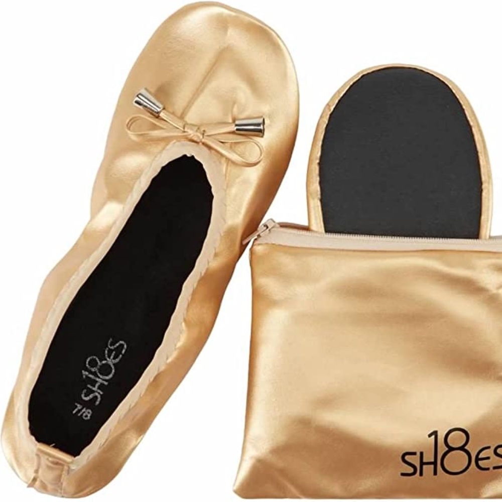 Shoes 18 Women's Foldable Portable Travel Ballet Flat Shoes w/Matching Carrying